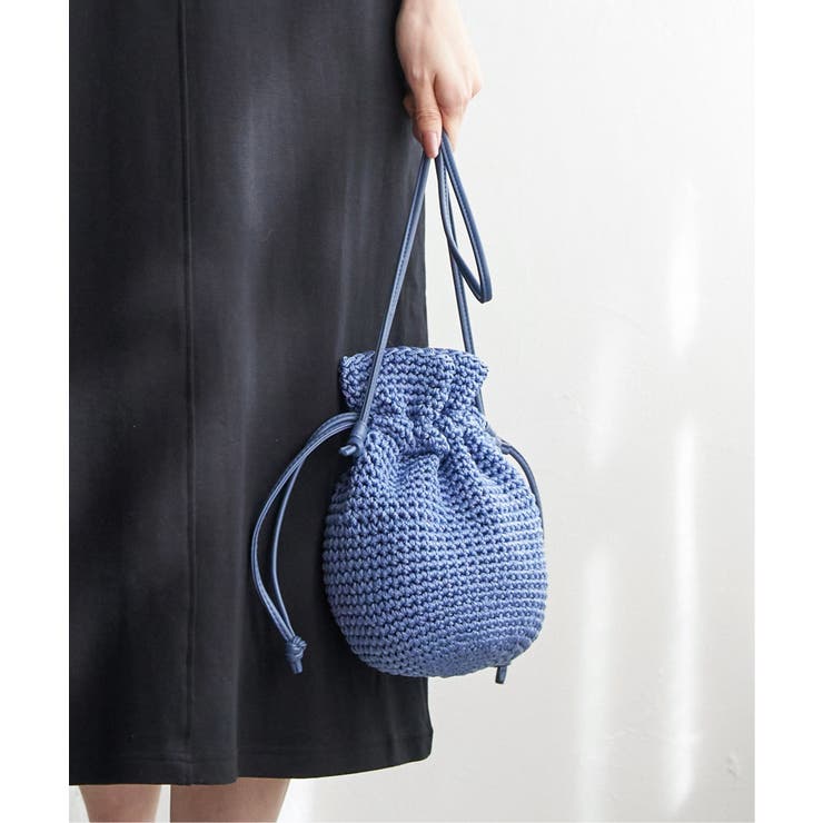 雑誌InRed6月号掲載】細編み巾着ショルダーバッグ[品番：IKAW0021955