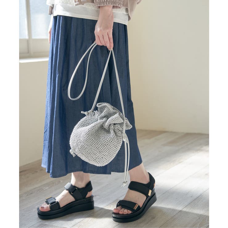 【雑誌InRed6月号掲載】細編み巾着ショルダーバッグ | ikka  | 詳細画像3 