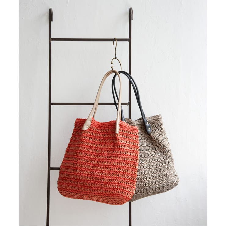 雑材縦長トートバッグ | ikka  | 詳細画像7 