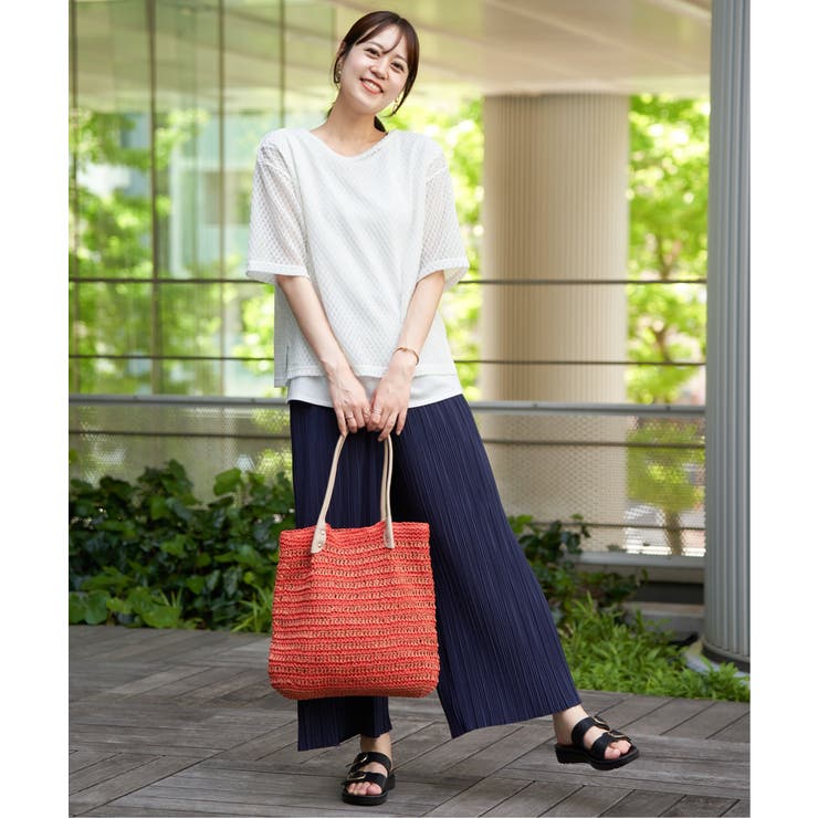 雑材縦長トートバッグ | ikka  | 詳細画像12 