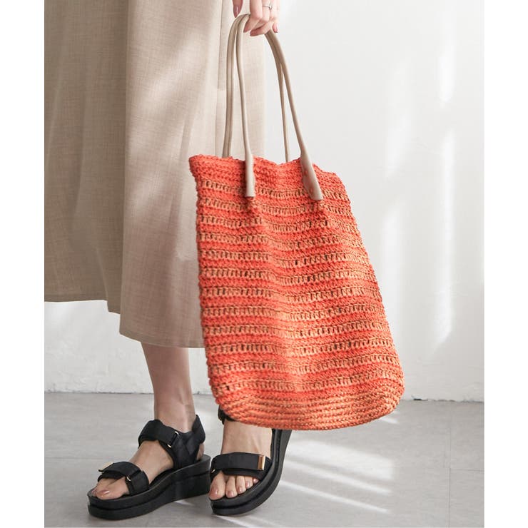 雑材縦長トートバッグ | ikka  | 詳細画像15 