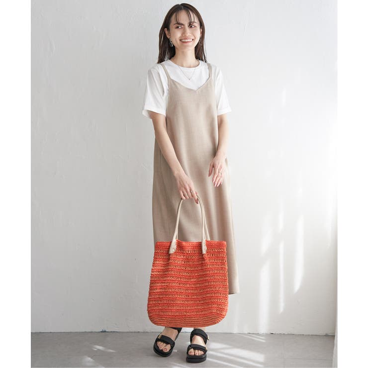 雑材縦長トートバッグ | ikka  | 詳細画像16 