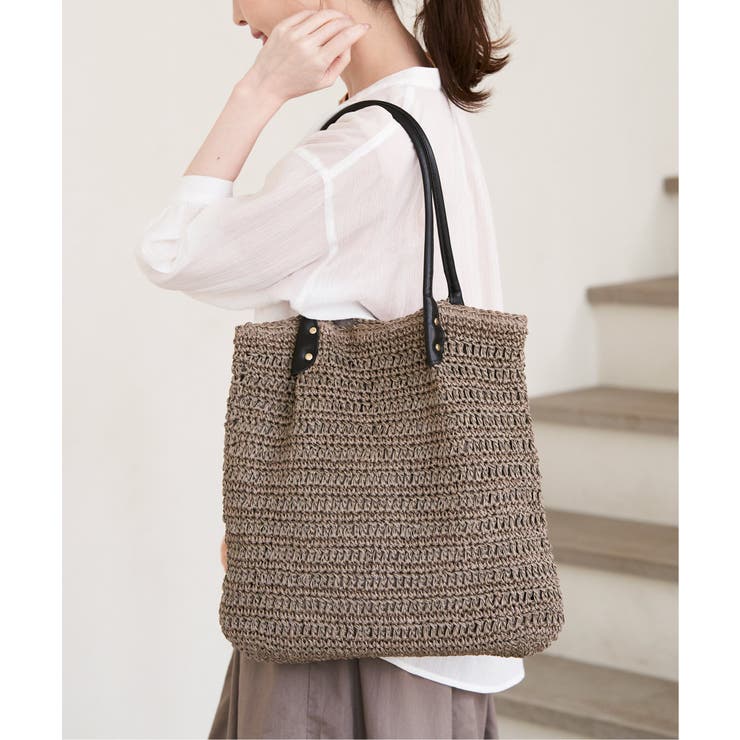 雑材縦長トートバッグ | ikka  | 詳細画像29 