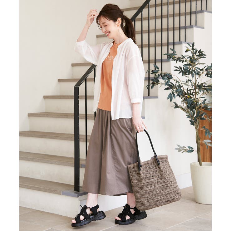 雑材縦長トートバッグ | ikka  | 詳細画像32 