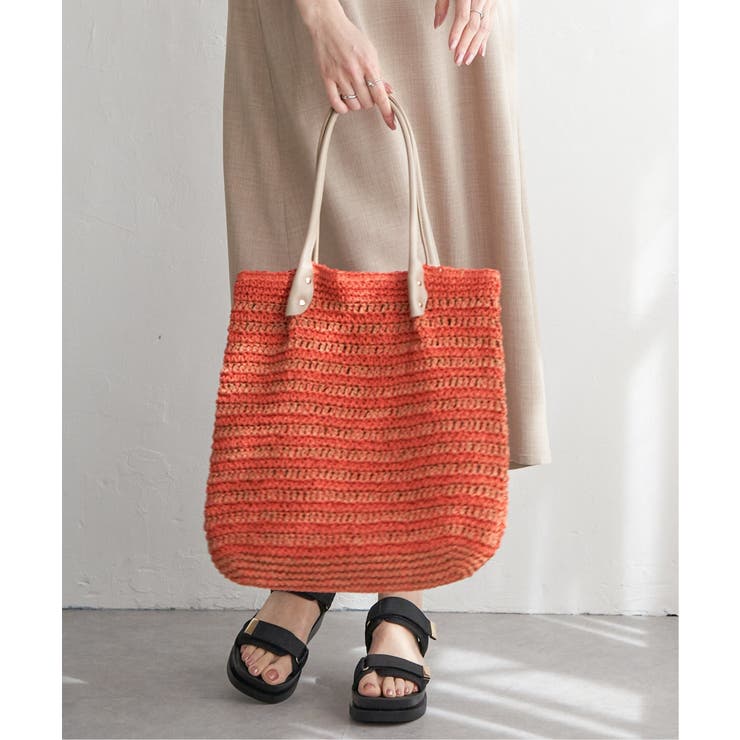 雑材縦長トートバッグ | ikka  | 詳細画像36 