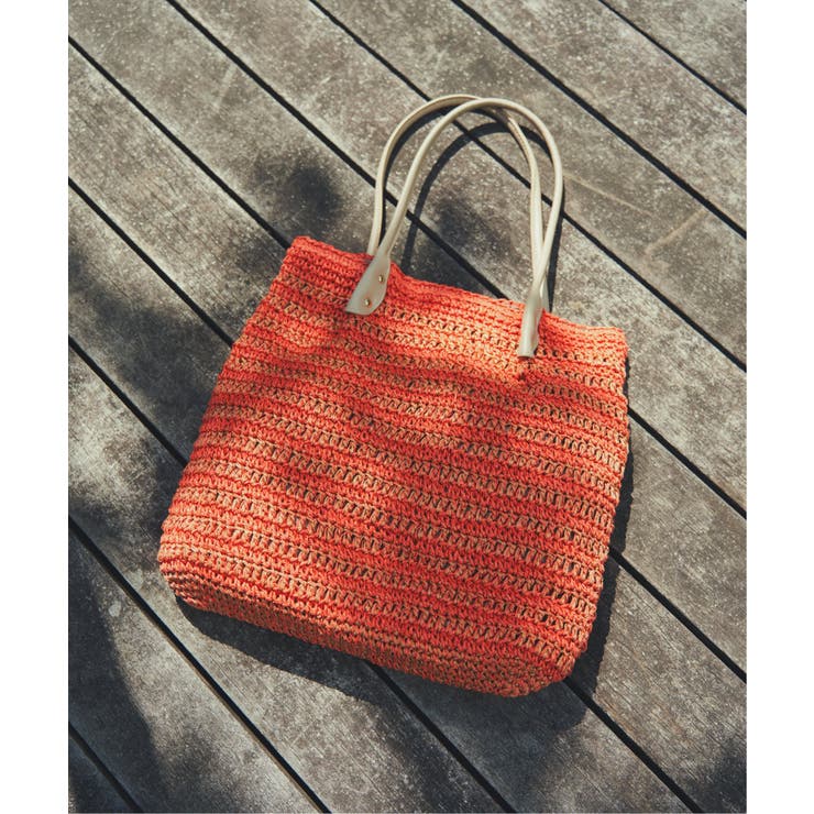 雑材縦長トートバッグ | ikka  | 詳細画像1 