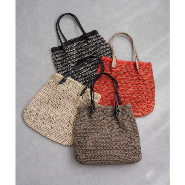 雑材縦長トートバッグ | ikka  | 詳細画像3 