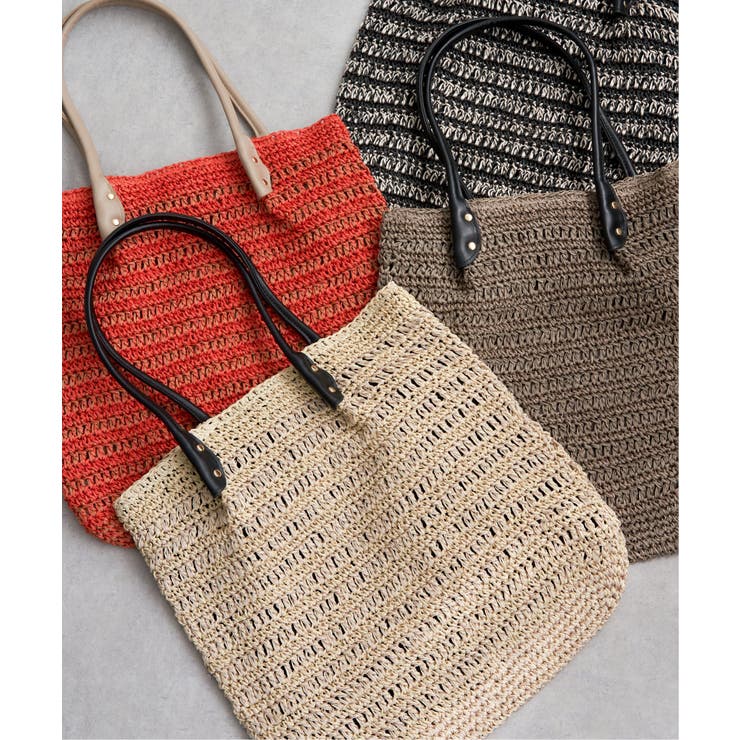 雑材縦長トートバッグ | ikka  | 詳細画像4 