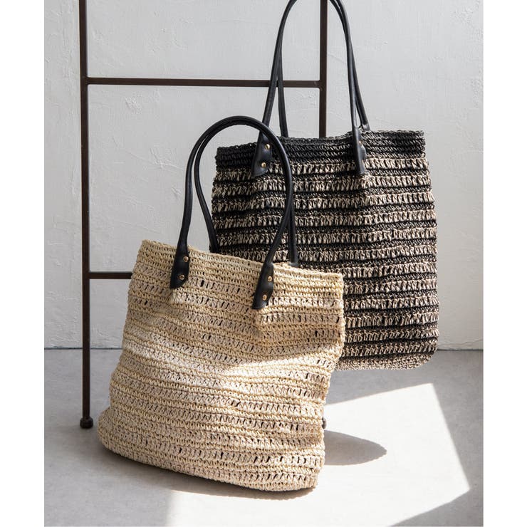 雑材縦長トートバッグ | ikka  | 詳細画像5 