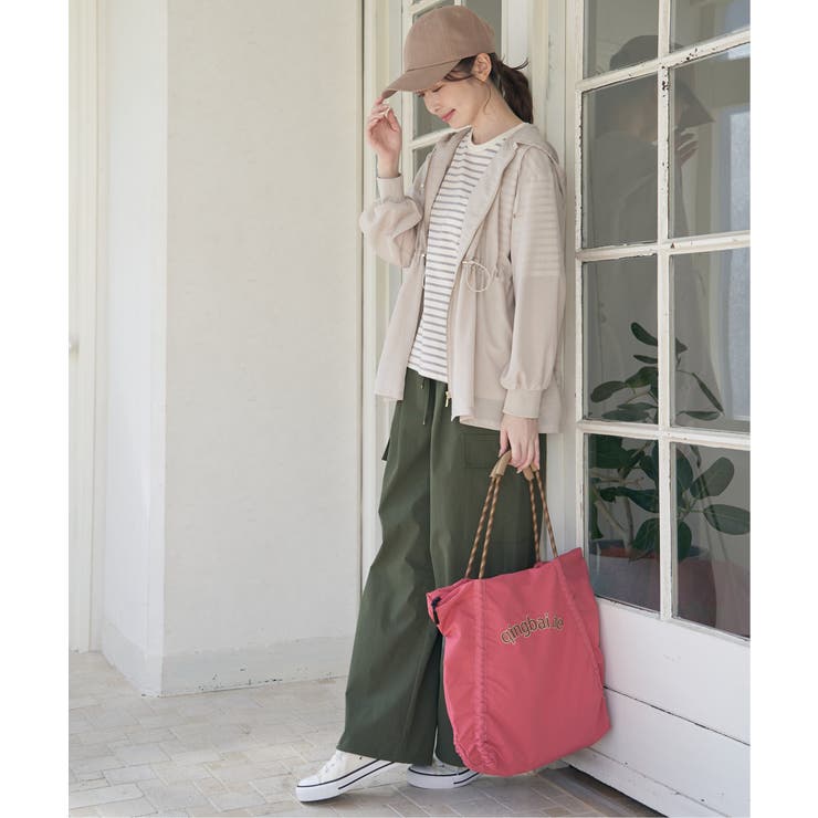 撥水ロゴ刺繍ロープトートバッグ | ikka  | 詳細画像6 