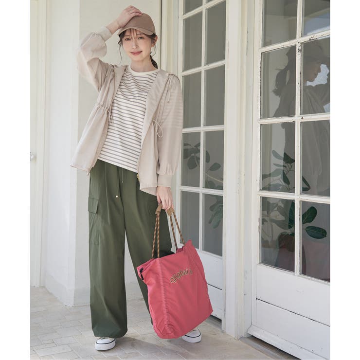 撥水ロゴ刺繍ロープトートバッグ | ikka  | 詳細画像7 