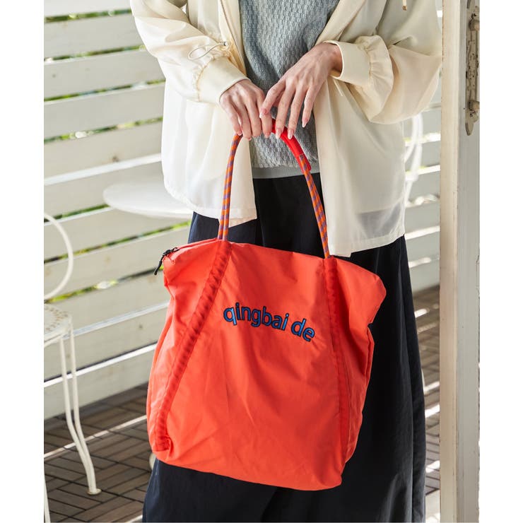 撥水ロゴ刺繍ロープトートバッグ | ikka  | 詳細画像2 