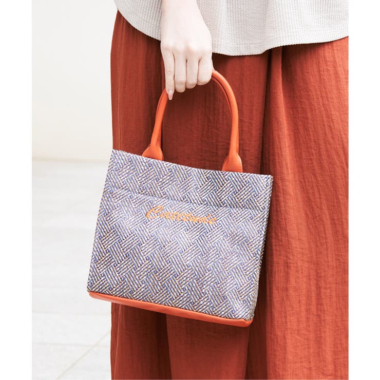 オレンジ | 雑材シート2WAYショルダーバッグ | ikka 