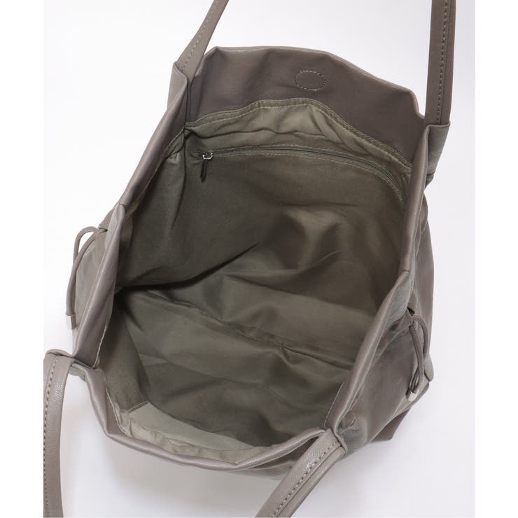 【軽量】撥水合皮巾着トートバッグ | ikka  | 詳細画像8 