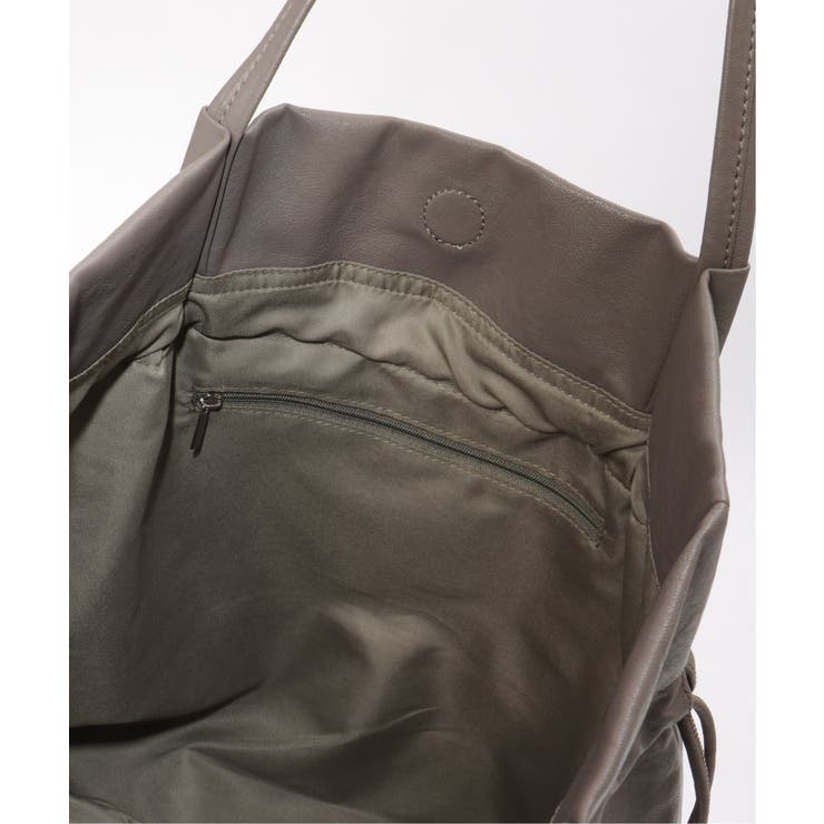 【軽量】撥水合皮巾着トートバッグ | ikka  | 詳細画像9 