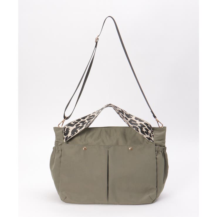 カーキ | 撥水ナイロン2WAYショルダーバッグ | ikka 