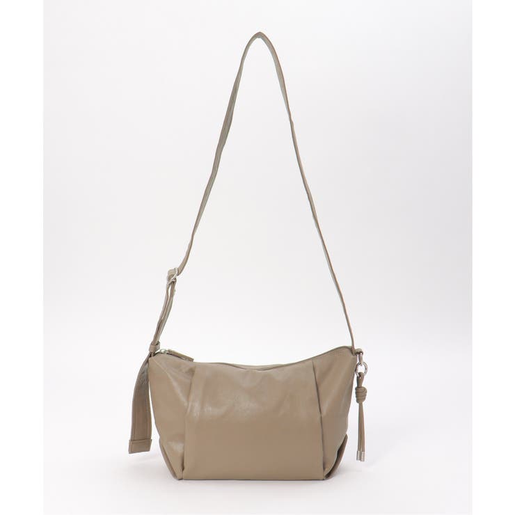 コーヒー | 撥水合皮ハーフムーンミニショルダーバッグ | ikka 