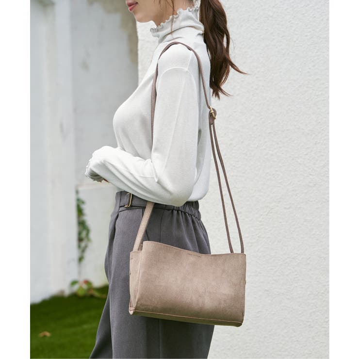 【軽量】GOKU楽スエードショルダーバッグ | ikka  | 詳細画像3 