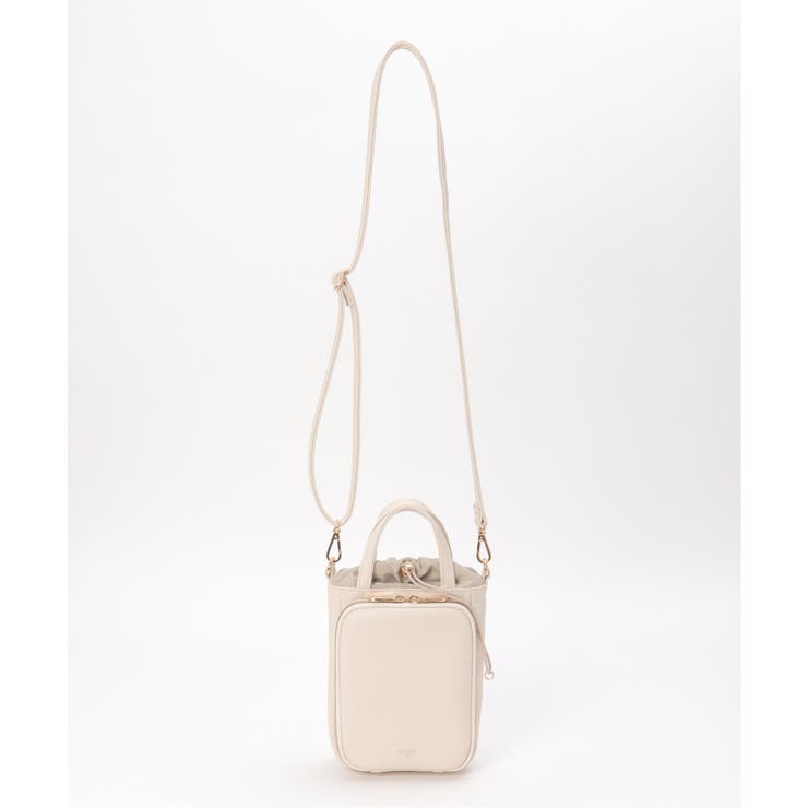 オフホワイト | 合皮2WAYミニショルダーバッグ | ikka 