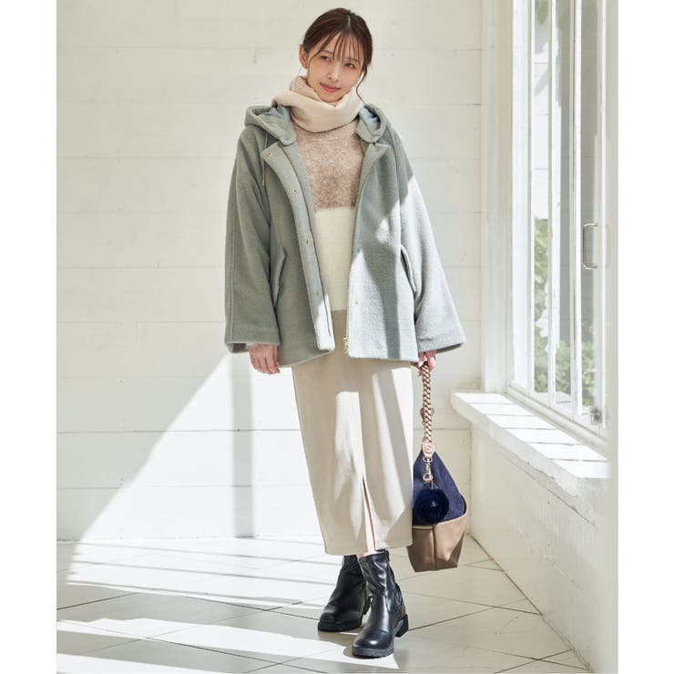 【雑誌InRed1月号掲載】バイカラー2WAYジップショルダーバッグ | ikka  | 詳細画像9 