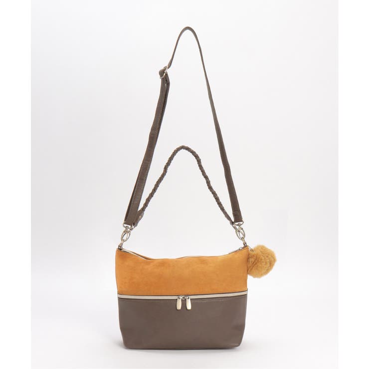 【雑誌InRed1月号掲載】バイカラー2WAYジップショルダーバッグ | ikka  | 詳細画像12 