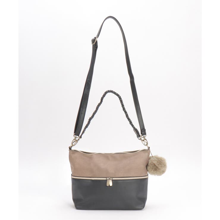 【雑誌InRed1月号掲載】バイカラー2WAYジップショルダーバッグ | ikka  | 詳細画像13 