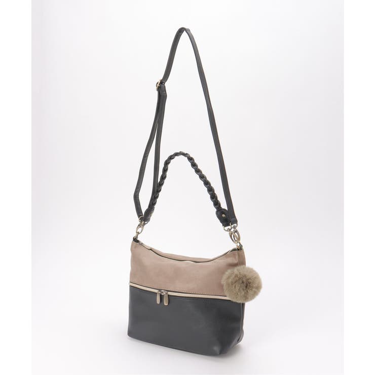 【雑誌InRed1月号掲載】バイカラー2WAYジップショルダーバッグ | ikka  | 詳細画像14 