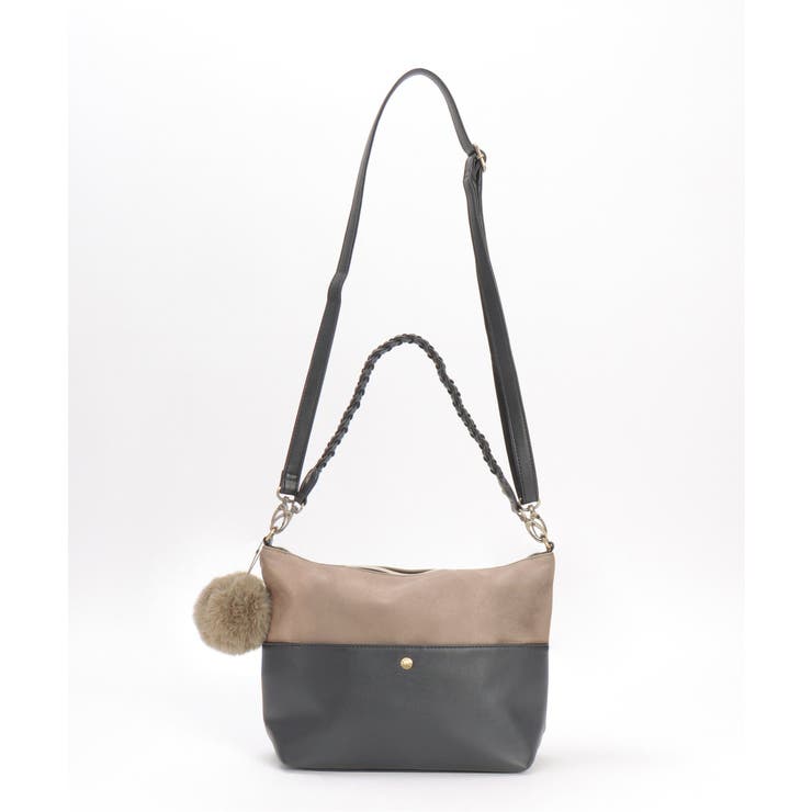 【雑誌InRed1月号掲載】バイカラー2WAYジップショルダーバッグ | ikka  | 詳細画像15 