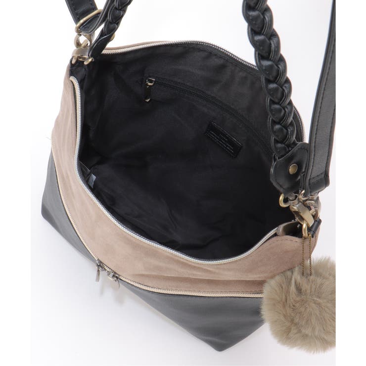 【雑誌InRed1月号掲載】バイカラー2WAYジップショルダーバッグ | ikka  | 詳細画像16 