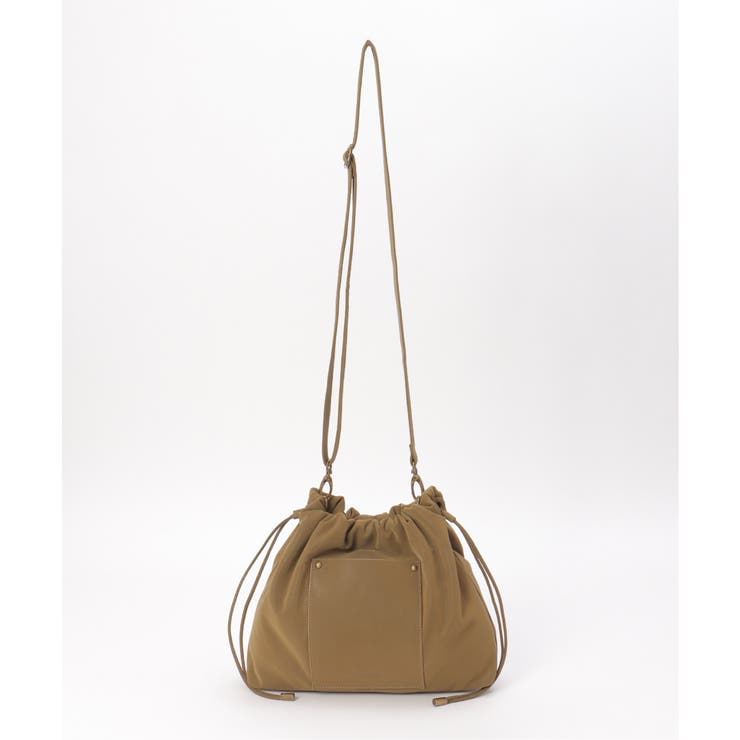 カーキ | 【雑誌InRed11月号掲載】PUパフ巾着ショルダーバッグ【軽量】 | ikka 