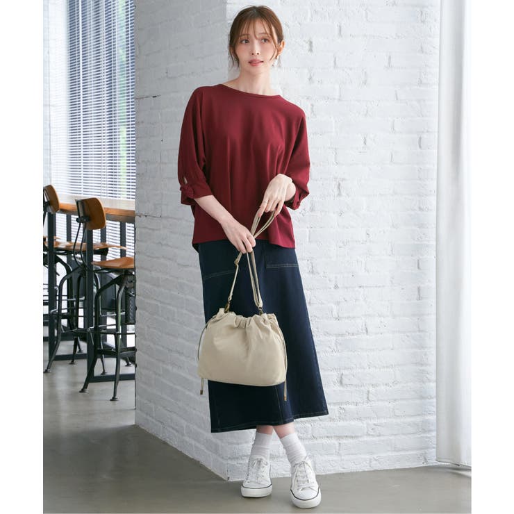 【雑誌InRed11月号掲載】PUパフ巾着ショルダーバッグ【軽量】 | ikka  | 詳細画像3 