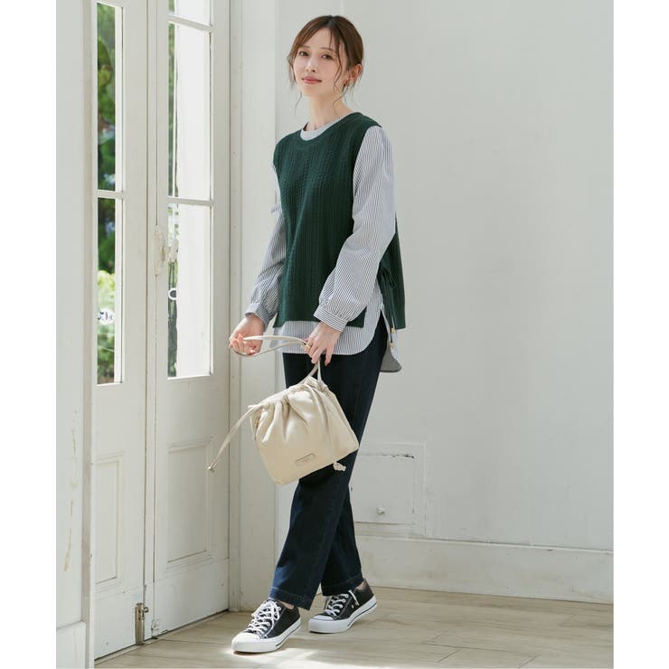 コール三層ショルダーバッグ | ikka  | 詳細画像3 