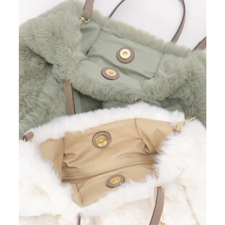 【雑誌InRed12月号掲載】エコファーダブルポケット付き2WAYトートバッグ | ikka  | 詳細画像32 