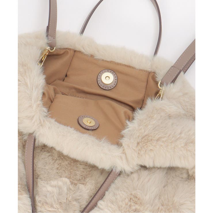 【雑誌InRed12月号掲載】エコファーダブルポケット付き2WAYトートバッグ | ikka  | 詳細画像33 