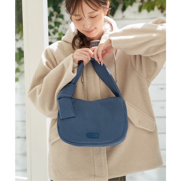 リブニットワンハンドルバッグ | ikka  | 詳細画像2 