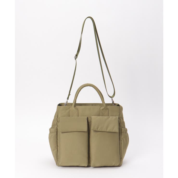 オリーブ | ポリダブルポケット2WAYボストンバッグ | ikka 
