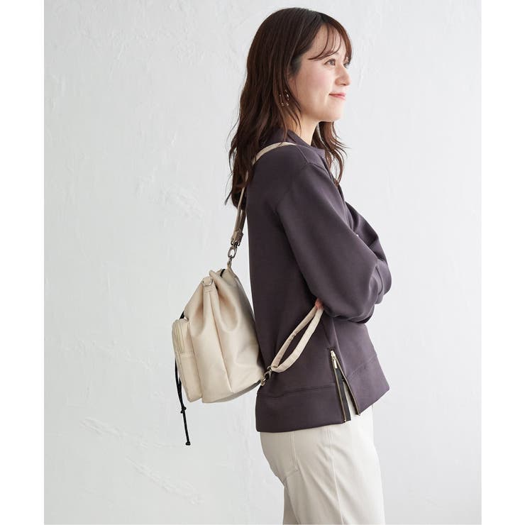 【2WAY／軽量】撥水リュックショルダーバッグ | ikka  | 詳細画像9 