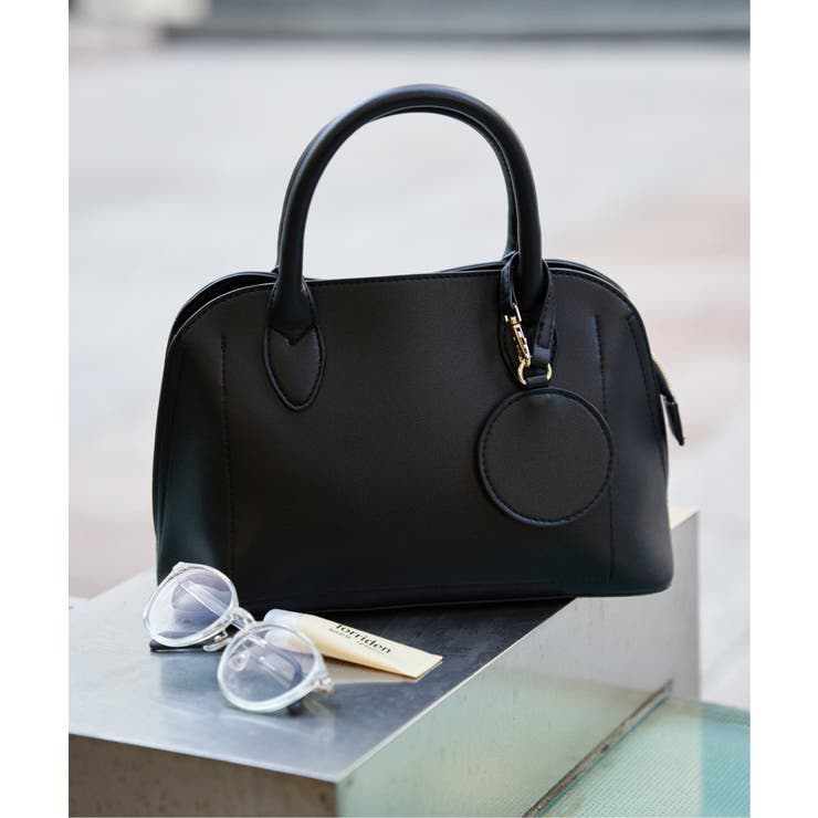 合皮2WAYボストンミラー付きトートバッグ | ikka  | 詳細画像7 