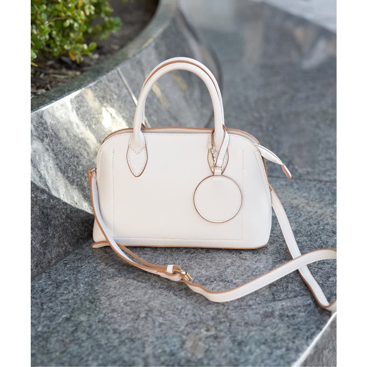 合皮2WAYボストンミラー付きトートバッグ | ikka  | 詳細画像9 