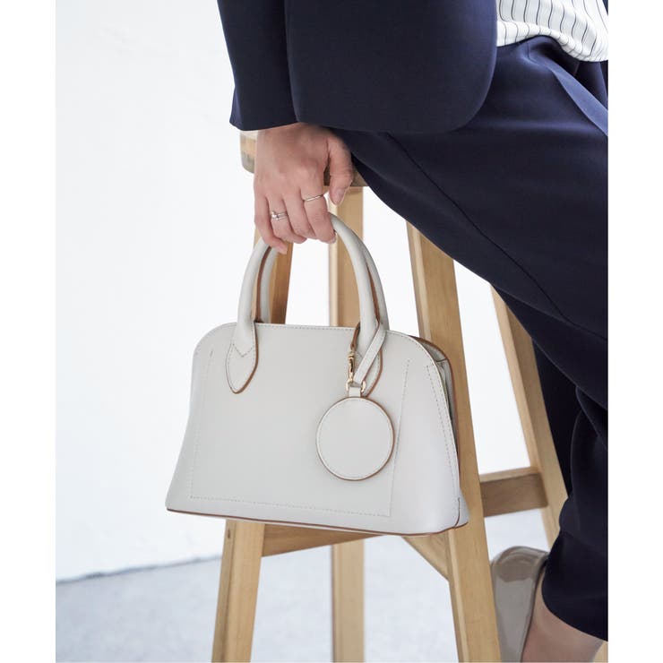 合皮2WAYボストンミラー付きトートバッグ | ikka  | 詳細画像3 