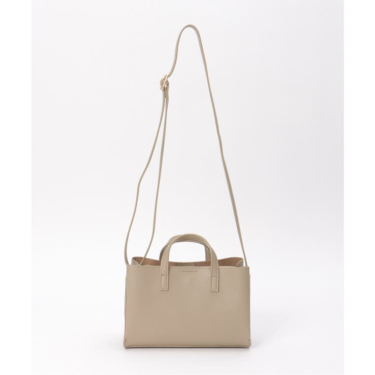 ベージュ | GOKU楽PUトートショルダーバッグ | ikka 