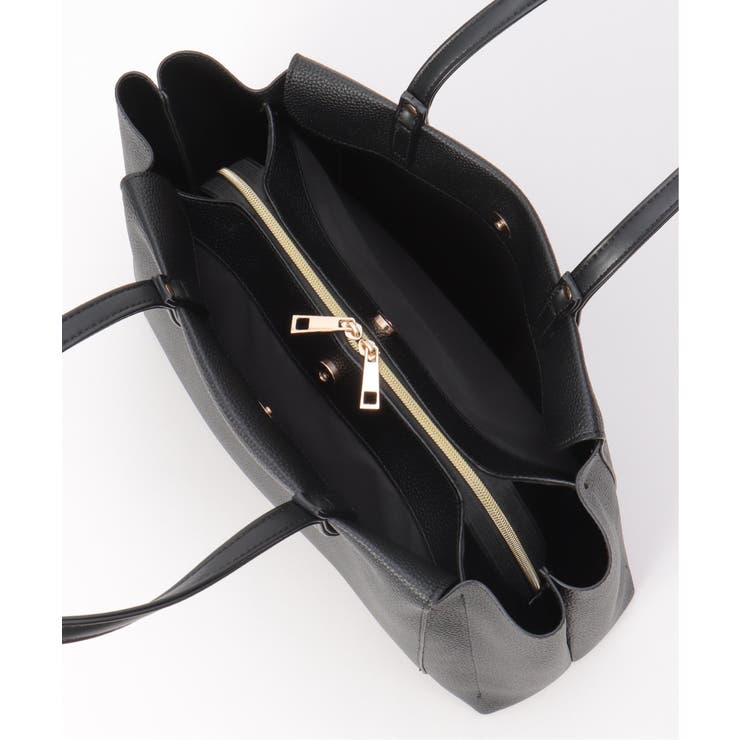 合皮A4三層トートバッグ | ikka  | 詳細画像10 