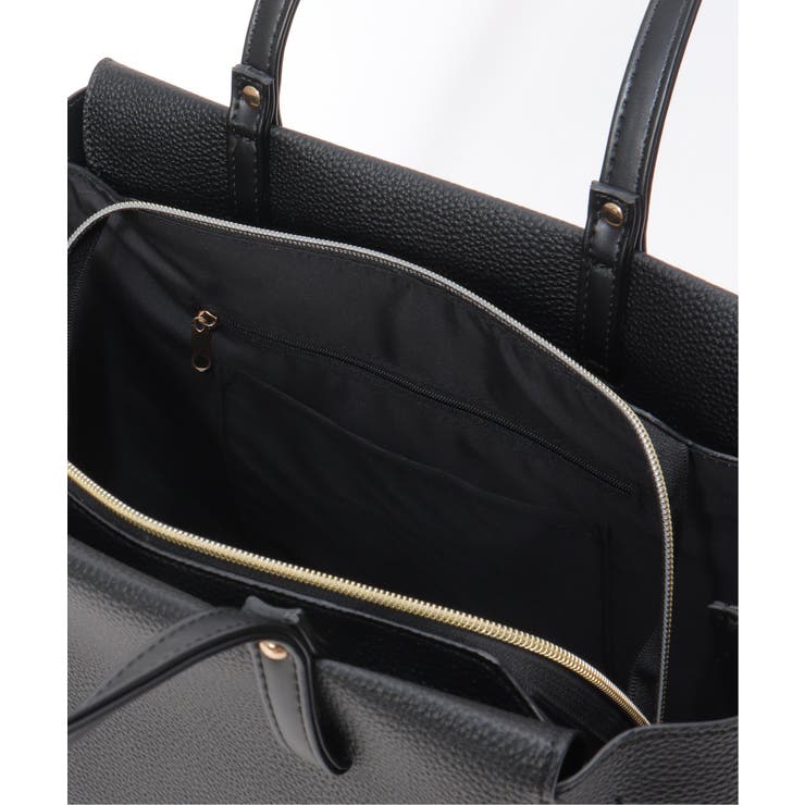 合皮A4三層トートバッグ | ikka  | 詳細画像12 