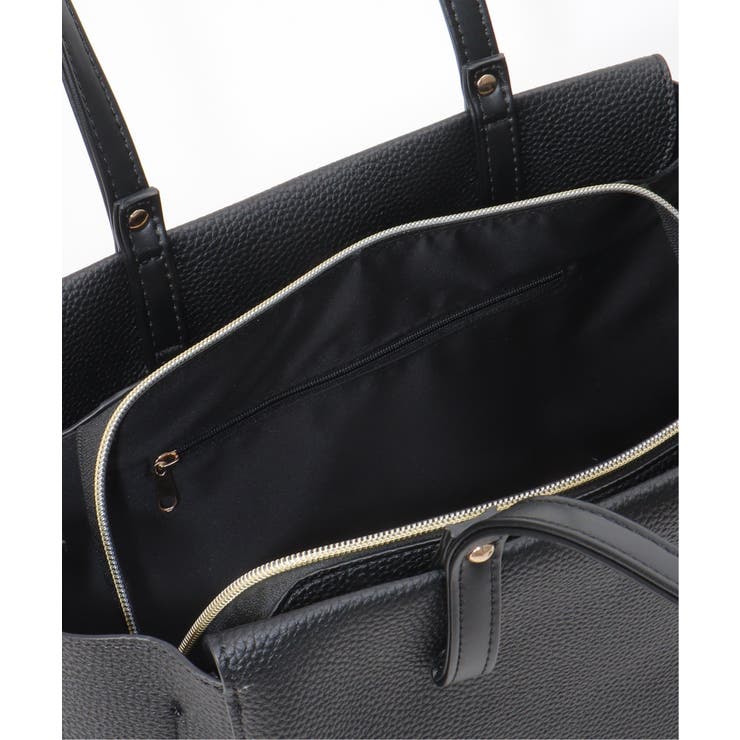 合皮A4三層トートバッグ | ikka  | 詳細画像13 