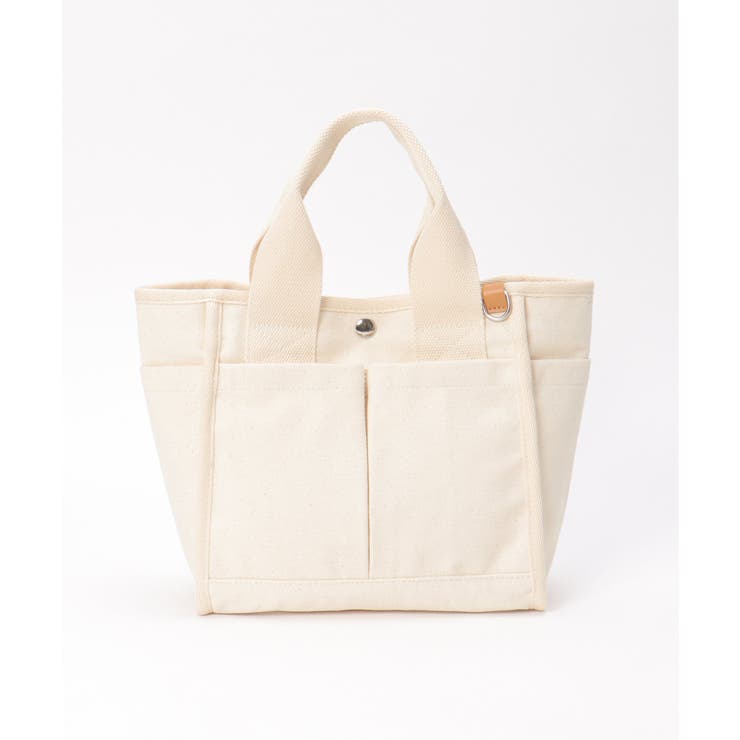 オフホワイト | キャンバスパイピングミニトートバッグ | ikka 