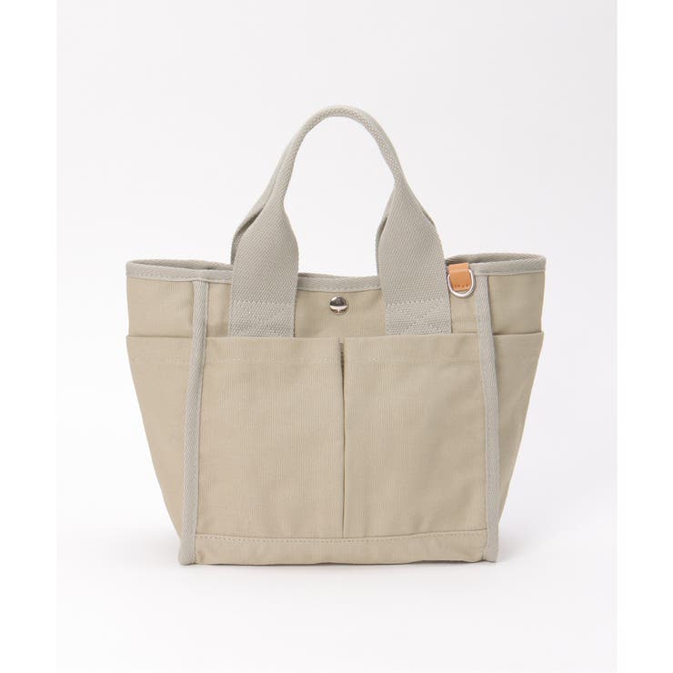 グレー | キャンバスパイピングミニトートバッグ | ikka 