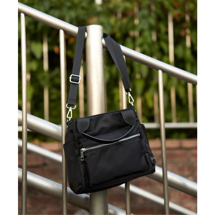 撥水ナイロン8ポケ2WAYトート | ikka  | 詳細画像2 