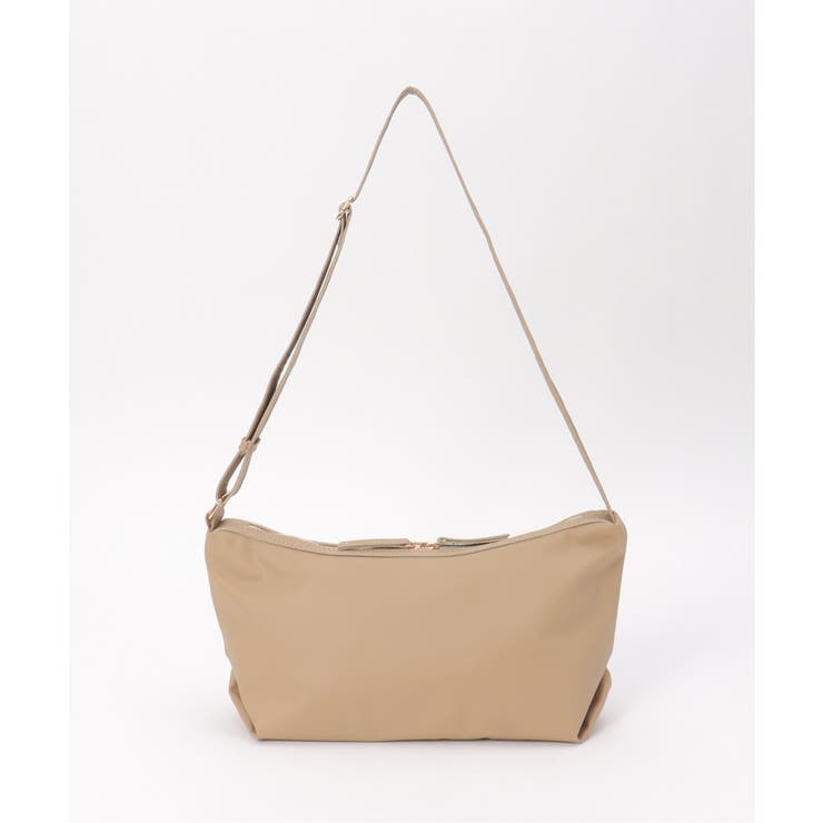 モカ | 合皮スクエア横型ショルダーバッグ | ikka 