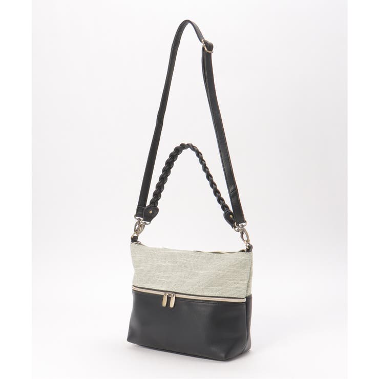 雑材シート2WAYジップショルダーバッグ | ikka  | 詳細画像6 