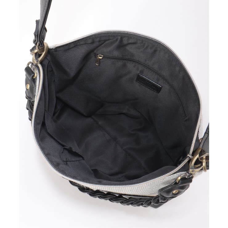 雑材シート2WAYジップショルダーバッグ | ikka  | 詳細画像8 